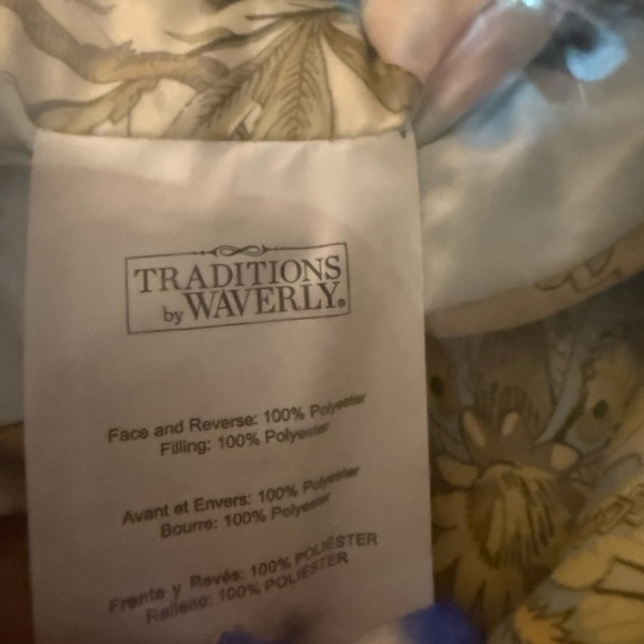 Waverly Green and Cream Botanical Comforter Set - Picture 4 of 5